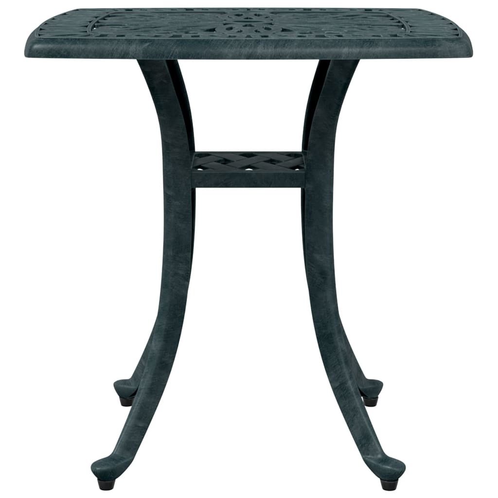 vidaXL Garden Table Green 53x53x53 cm Cast Aluminium