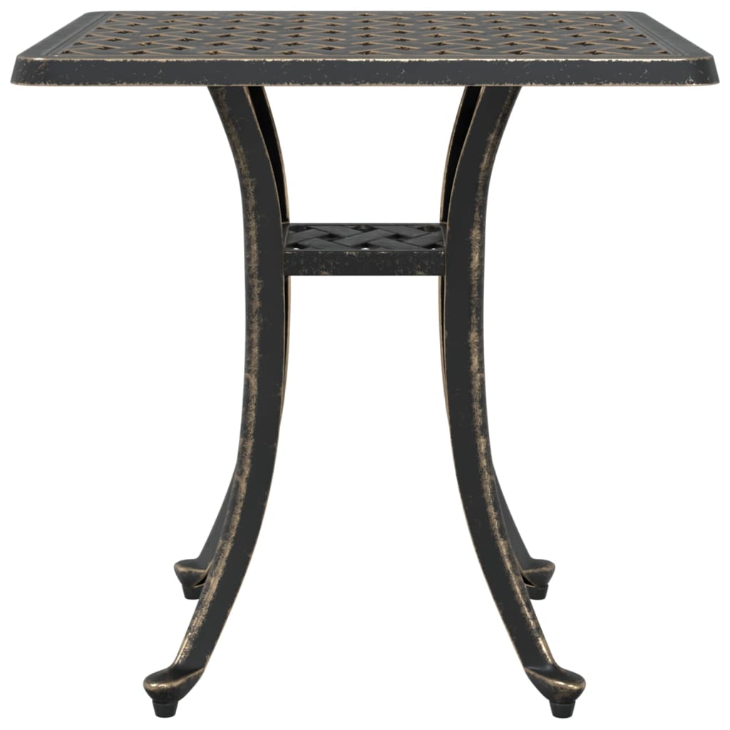 vidaXL Garden Table Bronze 53x53x53 cm Cast Aluminium