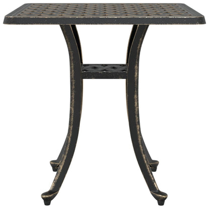 vidaXL Garden Table Bronze 53x53x53 cm Cast Aluminium