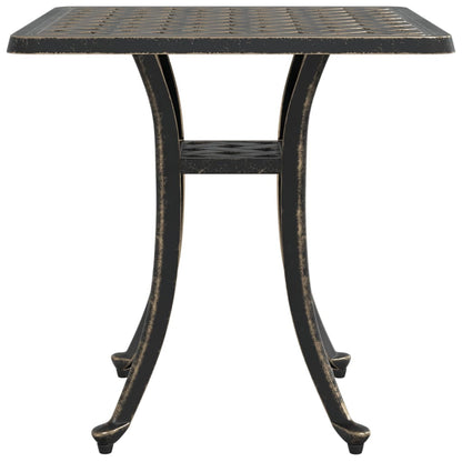 vidaXL Garden Table Bronze 53x53x53 cm Cast Aluminium