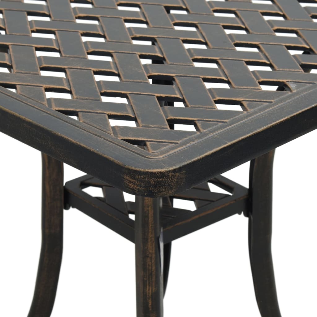 vidaXL Garden Table Bronze 53x53x53 cm Cast Aluminium