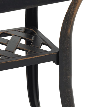 vidaXL Garden Table Bronze 53x53x53 cm Cast Aluminium