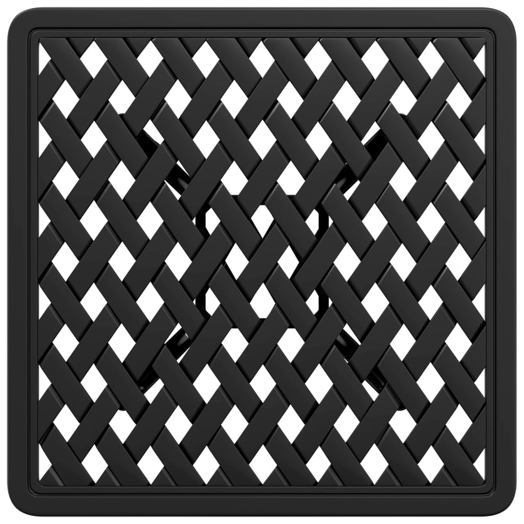 vidaXL Garden Table Black 53x53x53 cm Cast Aluminium