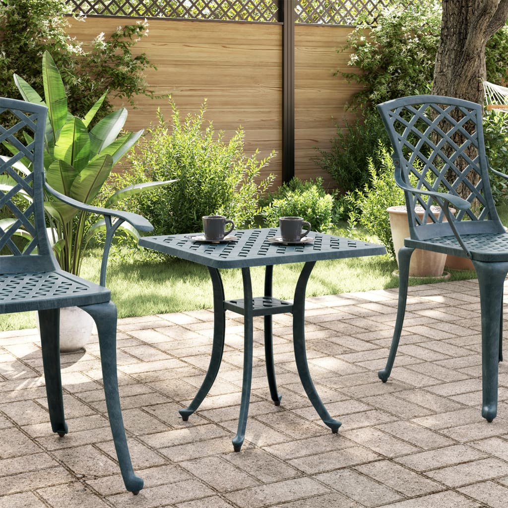 vidaXL Garden Table Green 53x53x53 cm Cast Aluminium
