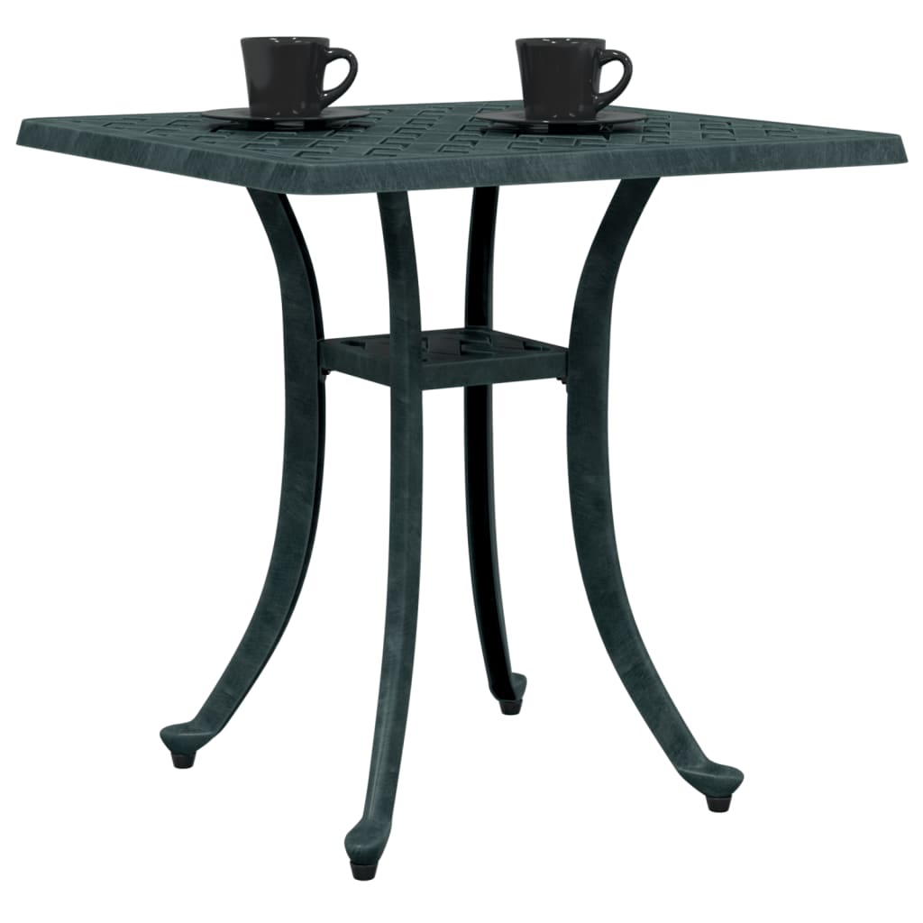vidaXL Garden Table Green 53x53x53 cm Cast Aluminium