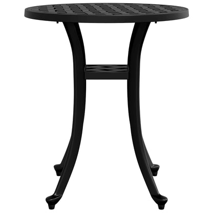 vidaXL Garden Table Black Ø48x53 cm Cast Aluminium