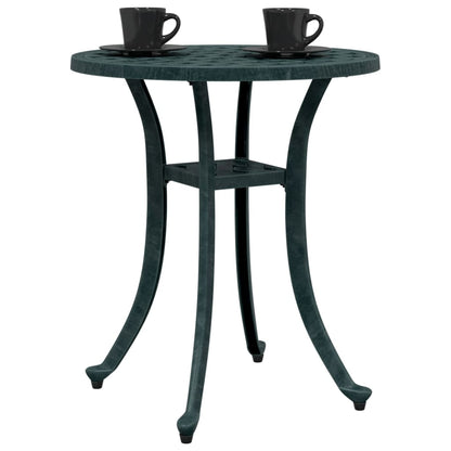 vidaXL Garden Table Green Ø48x53 cm Cast Aluminium
