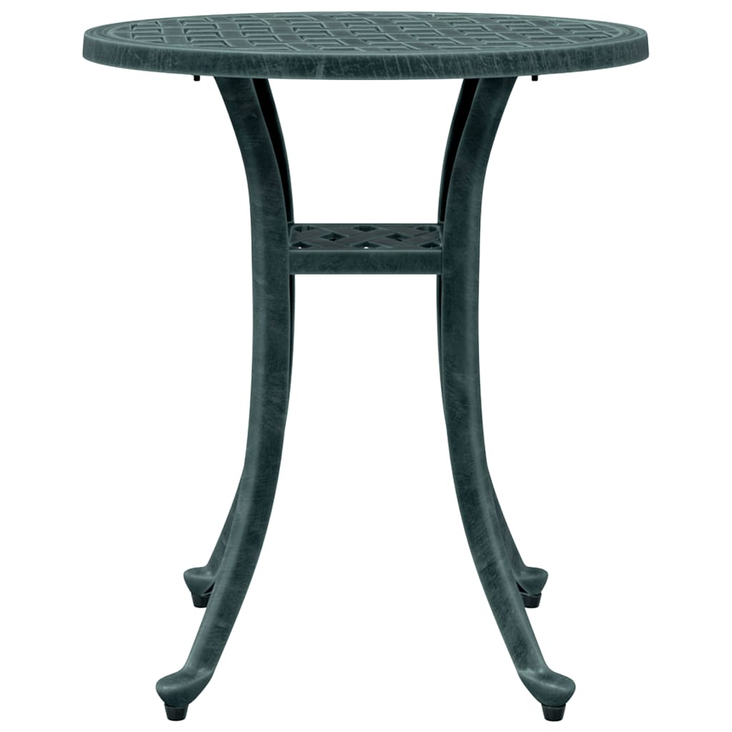 vidaXL Garden Table Green Ø48x53 cm Cast Aluminium