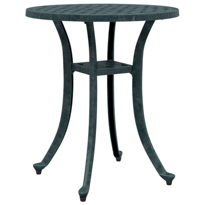 vidaXL Garden Table Green Ø48x53 cm Cast Aluminium