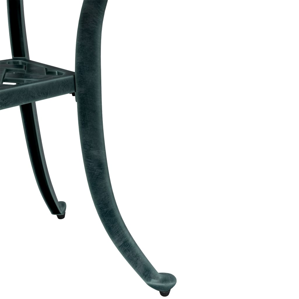 vidaXL Garden Table Green Ø48x53 cm Cast Aluminium