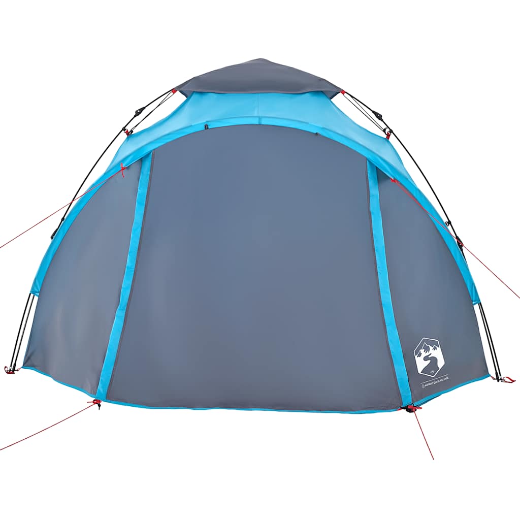 vidaXL Camping Tent Dome 3-Person Blue Quick Release