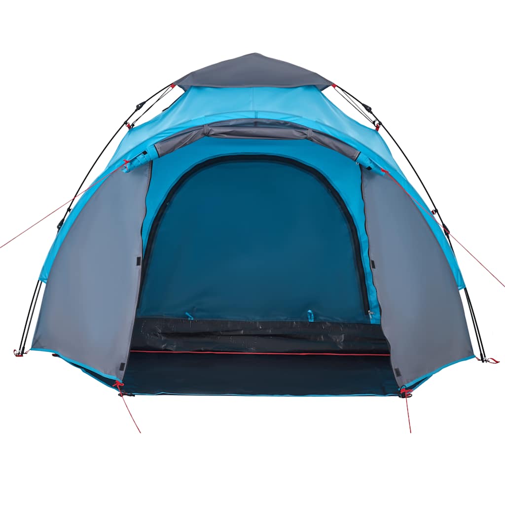vidaXL Camping Tent Dome 3-Person Blue Quick Release