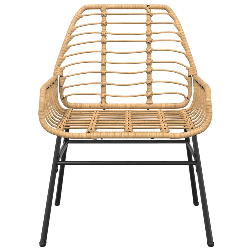 vidaXL Garden Chairs 2 pcs Brown Poly Rattan