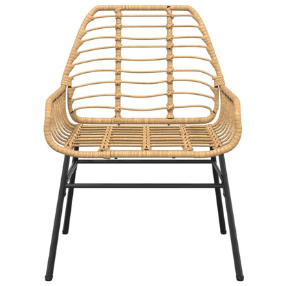vidaXL Garden Chairs 2 pcs Brown Poly Rattan
