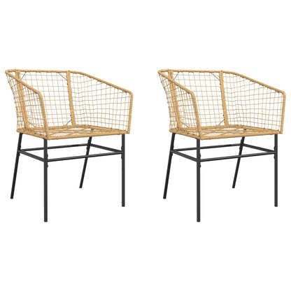 vidaXL Garden Chair | Brown | PE rattan, powder-coated steel | Standard