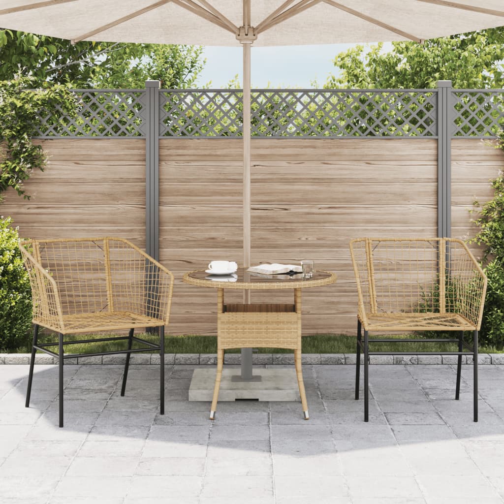 vidaXL Garden Chair | Brown | PE rattan, powder-coated steel | Standard