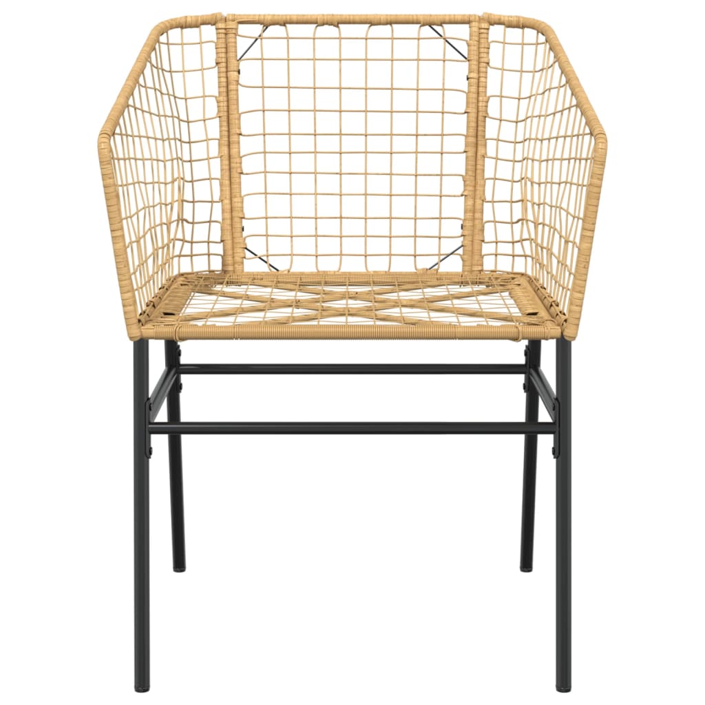 vidaXL Garden Chair | Brown | PE rattan, powder-coated steel | Standard