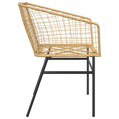 vidaXL Garden Chair | Brown | PE rattan, powder-coated steel | Standard