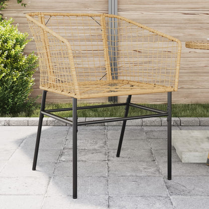 vidaXL Garden Chair | Brown | PE rattan, powder-coated steel | Standard