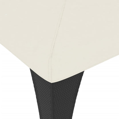 vidaXL Gazebo with Double Roof Cream 2.98x2.98 m Steel
