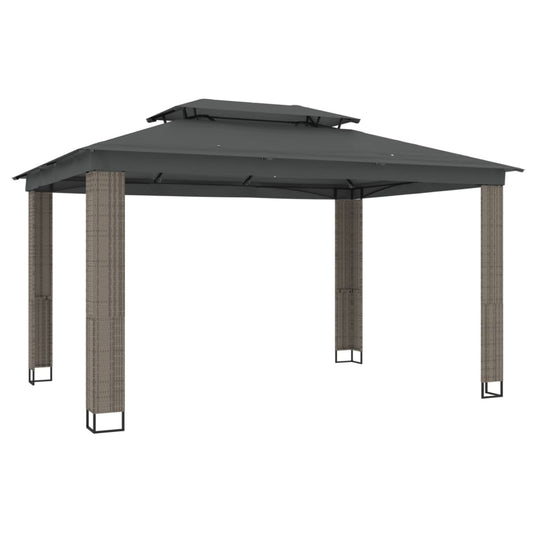 vidaXL Gazebo | Anthracite | Powder-coated steel, polyester with PA coating