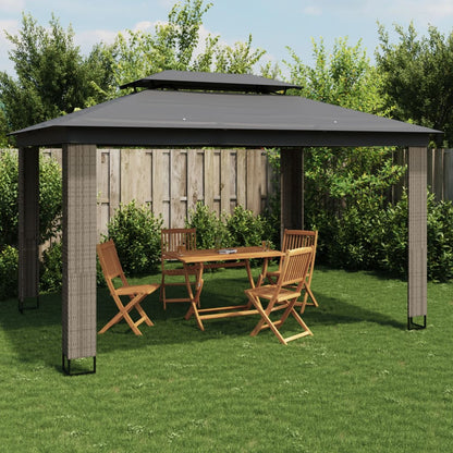 vidaXL Gazebo | Anthracite | Powder-coated steel, polyester with PA coating
