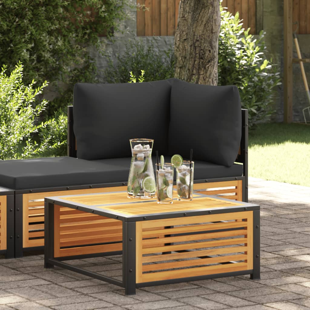 vidaXL Garden Table | Brown | Solid Acacia wood | 68x68x30 cm | Durable