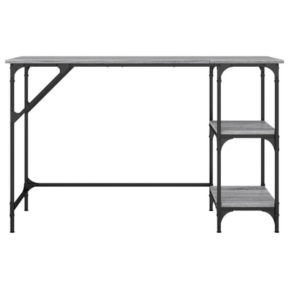 vidaXL Desk Grey Sonoma 120x50x75 cm Metal and Engineered Wood