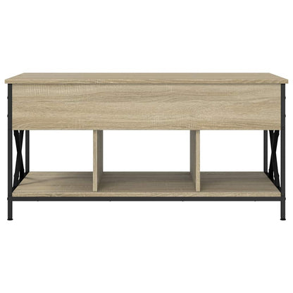 vidaXL Coffee Table Sonoma Oak 100x55x50 cm Engineered Wood and Metal
