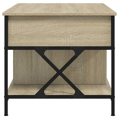 vidaXL Coffee Table Sonoma Oak 100x55x50 cm Engineered Wood and Metal