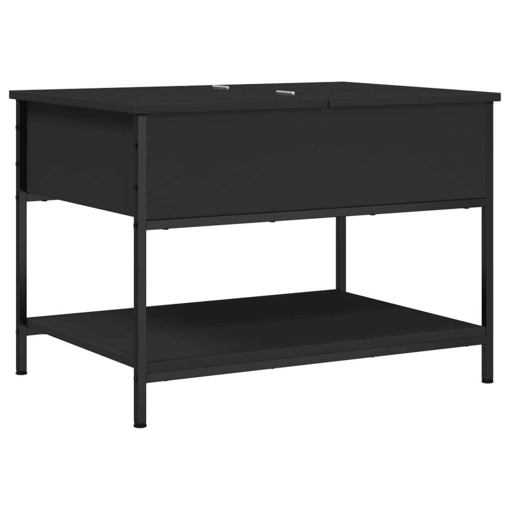 vidaXL Coffee Table | Black | Engineered wood, metal | Adjustable Feet