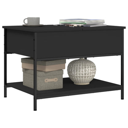 vidaXL Coffee Table | Black | Engineered wood, metal | Adjustable Feet