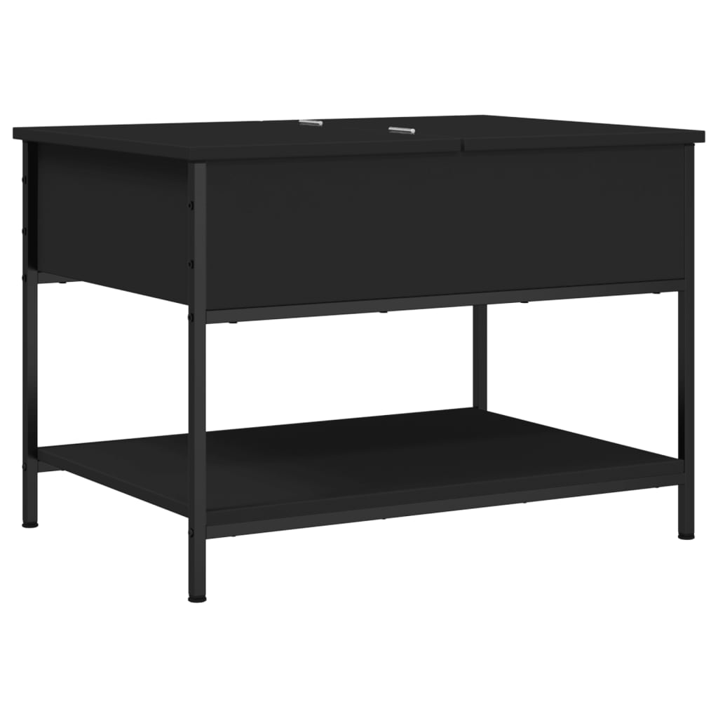 vidaXL Coffee Table | Black | Engineered wood, metal | Adjustable Feet