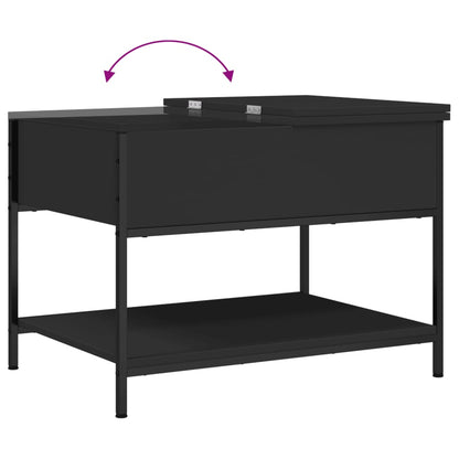 vidaXL Coffee Table | Black | Engineered wood, metal | Adjustable Feet