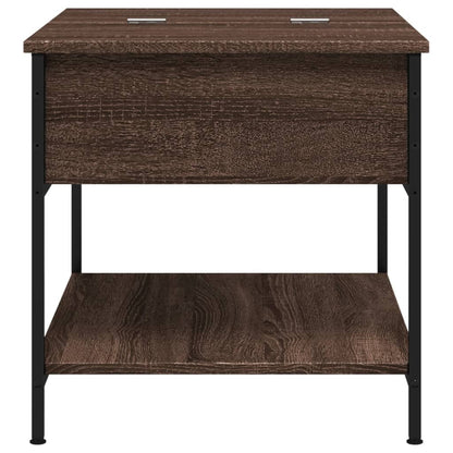 vidaXL Coffee Table Brown Oak 70x50x50 cm Engineered Wood and Metal
