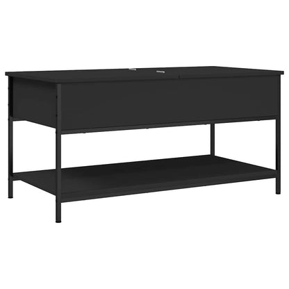 vidaXL Coffee Table Black 100x50x50 cm Engineered Wood and Metal
