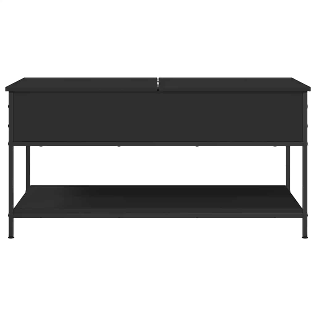 vidaXL Coffee Table Black 100x50x50 cm Engineered Wood and Metal