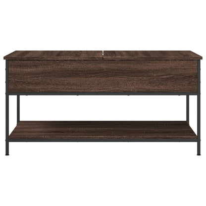 vidaXL Coffee Table Brown Oak 100x50x50 cm Engineered Wood and Metal