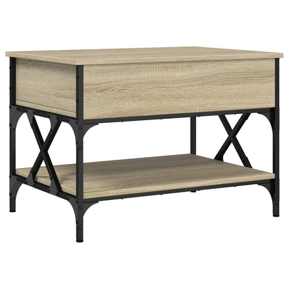 vidaXL Coffee Table Sonoma Oak 70x50x50 cm Engineered Wood and Metal