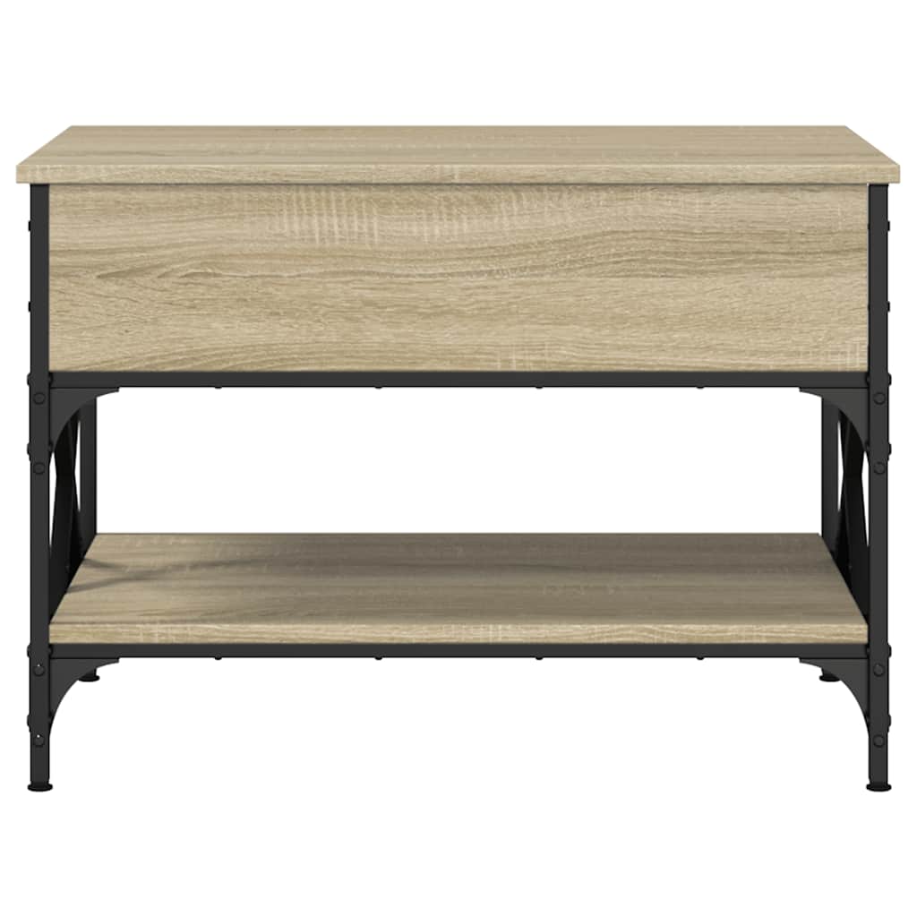 vidaXL Coffee Table Sonoma Oak 70x50x50 cm Engineered Wood and Metal