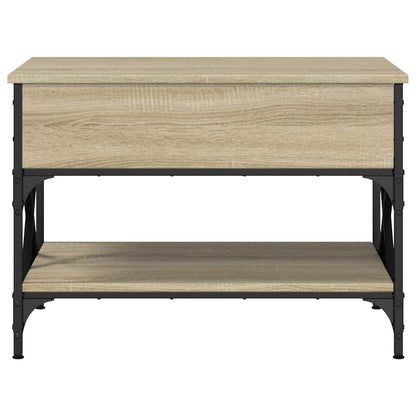 vidaXL Coffee Table Sonoma Oak 70x50x50 cm Engineered Wood and Metal