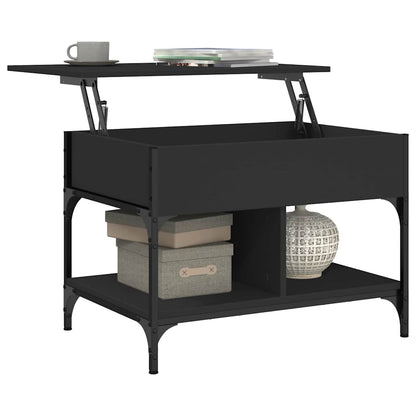 vidaXL Coffee Table Black 70x50x50 cm Engineered Wood and Metal