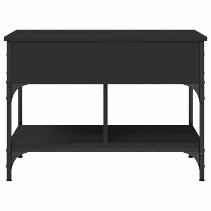 vidaXL Coffee Table Black 70x50x50 cm Engineered Wood and Metal