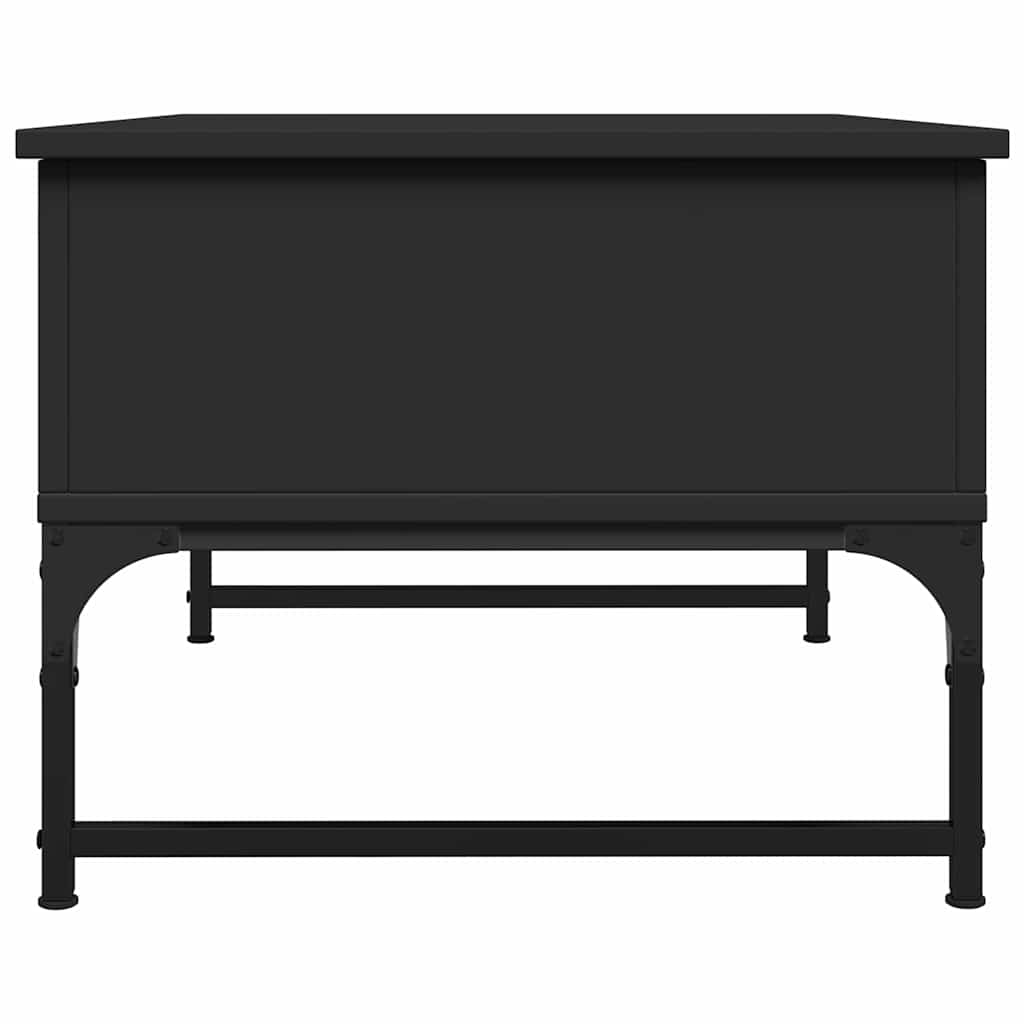 vidaXL Coffee Table Black 70x50x40 cm Engineered Wood and Metal