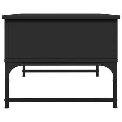 vidaXL Coffee Table Black 70x50x40 cm Engineered Wood and Metal