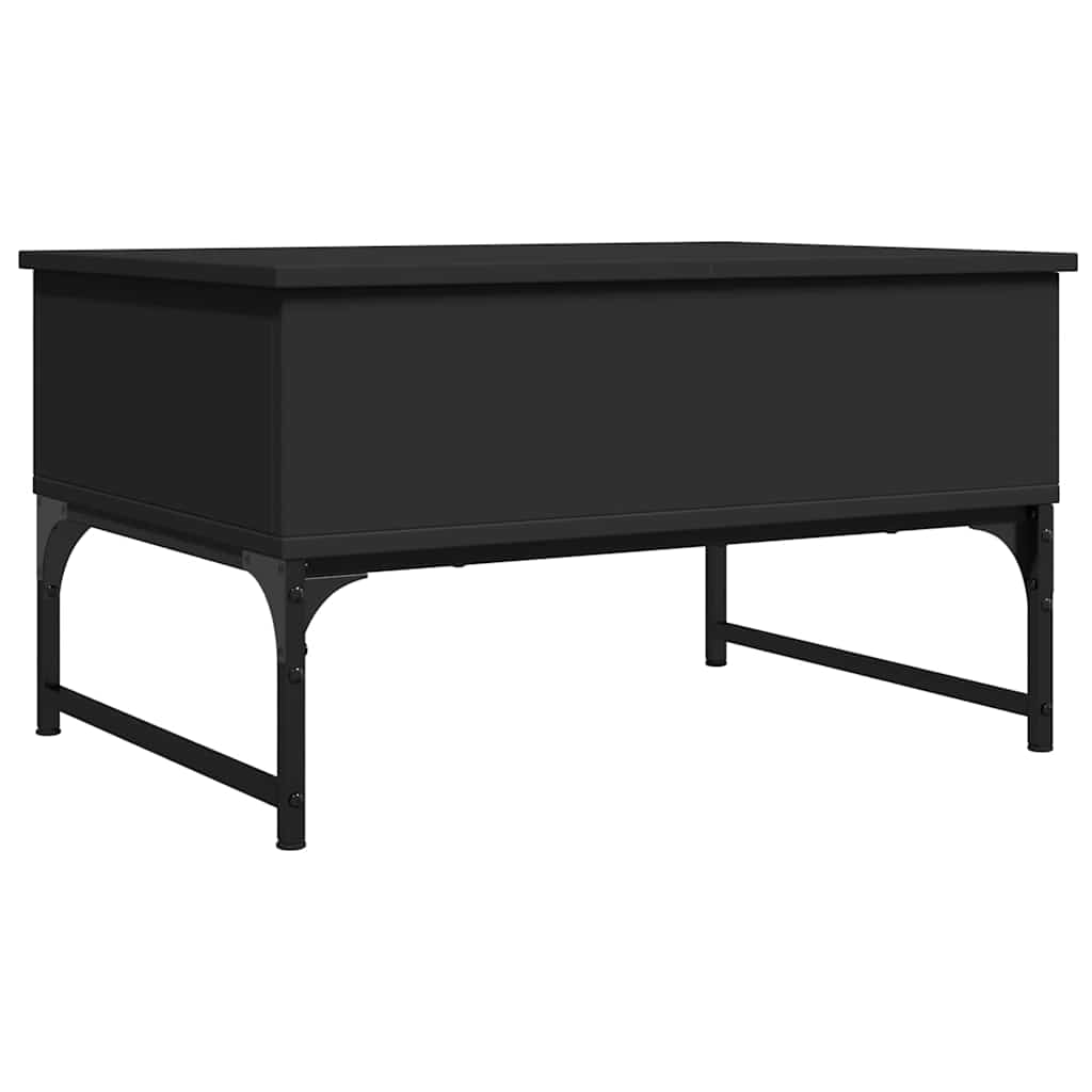 vidaXL Coffee Table Black 70x50x40 cm Engineered Wood and Metal
