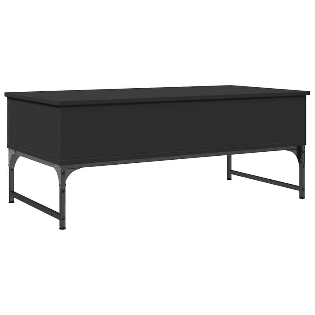 vidaXL Coffee Table Black 100x50x40 cm Engineered Wood and Metal