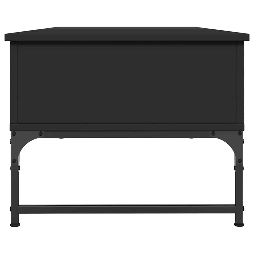 vidaXL Coffee Table Black 100x50x40 cm Engineered Wood and Metal