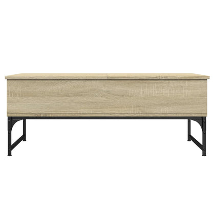 vidaXL Coffee Table Sonoma Oak 100x50x40 cm Engineered Wood and Metal