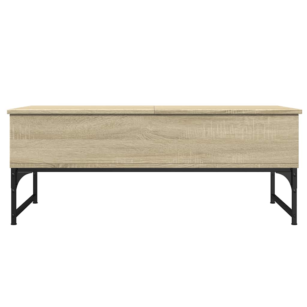 vidaXL Coffee Table Sonoma Oak 100x50x40 cm Engineered Wood and Metal